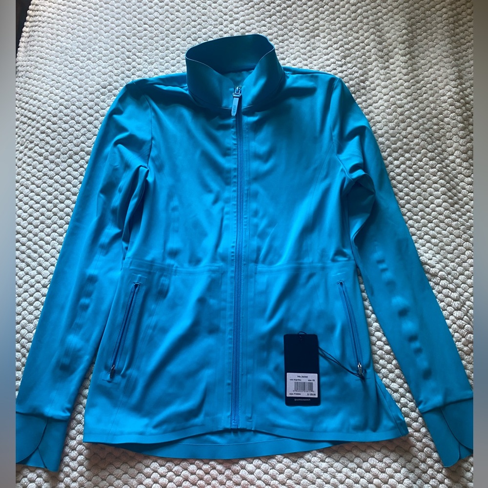 Blue "Iris" Athletic Jacket, Size XS - Picture 2 of 6